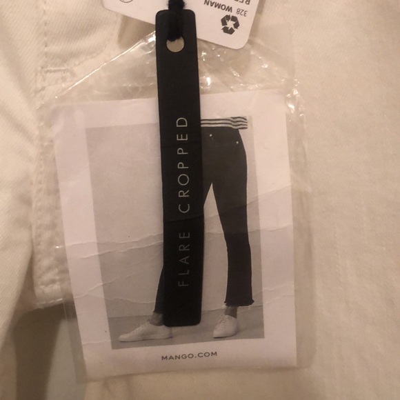 Women's Mango Denim Embroidered White Jeans (Size 4) - Picture 6 of 7